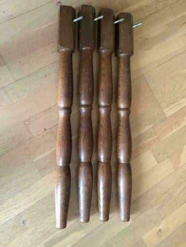 vintage houten tafelpoten eettafelpoten losse poten H 72 cm, Ophalen, Tafelpoot, Gebruikt, 50 tot 100 cm