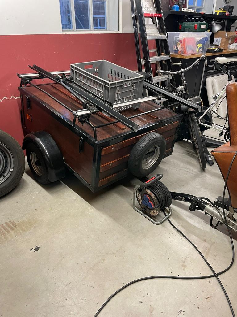 Te koop Bagage aanhanger voor oldtimer met 2 nieuwe banden, Ophalen of Verzenden, Zo goed als nieuw