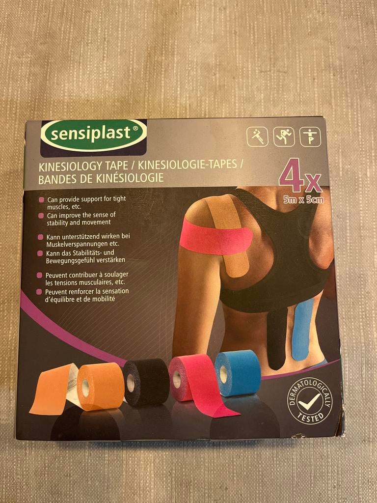 Nieuw! Sensiplast Kinesiology Tape - 4 rollen, Sport en Fitness, Ophalen of Verzenden, Nieuw