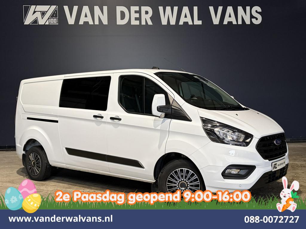 Ford Transit Custom 2.0 TDCI 130pk L2H1 Dubbele Cabine Euro6, Voorwielaandrijving, 4 cilinders, 1991 kg, Wit