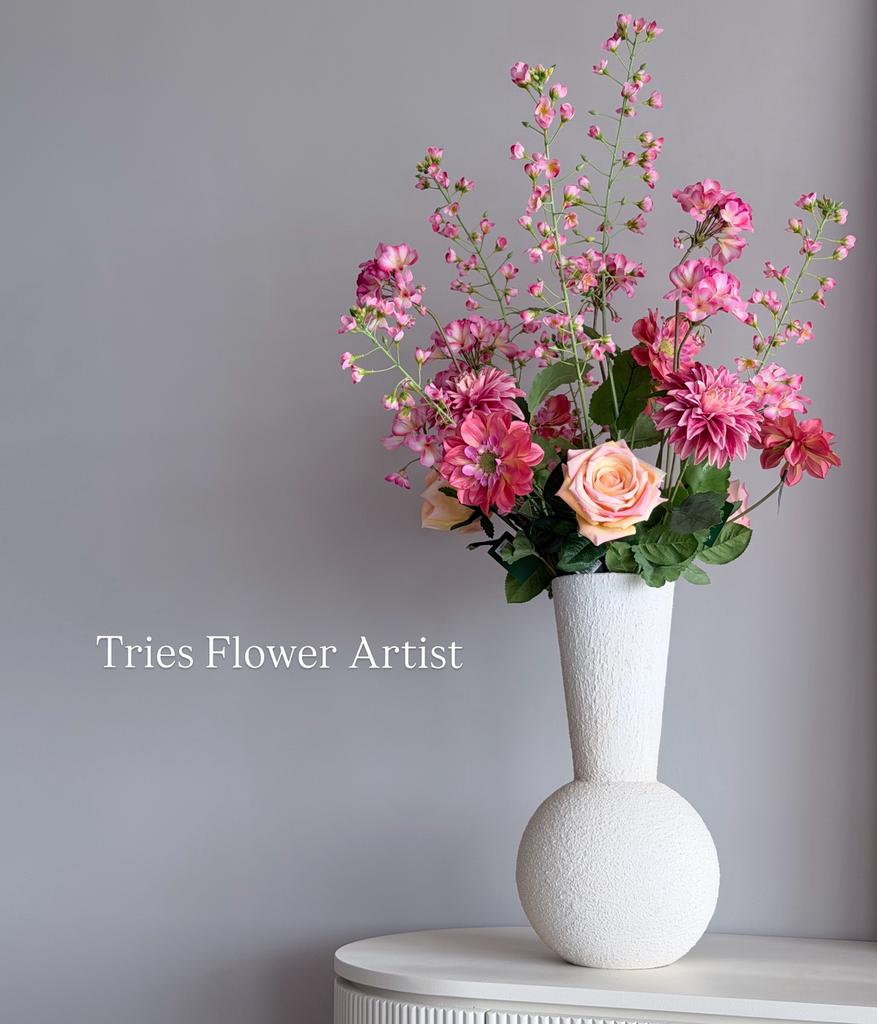 Zijden boeket inclusief vaas Nieuw, Geschikt voor binnen, Binnen, Triesflowerartist@outlook.com, 3621HA