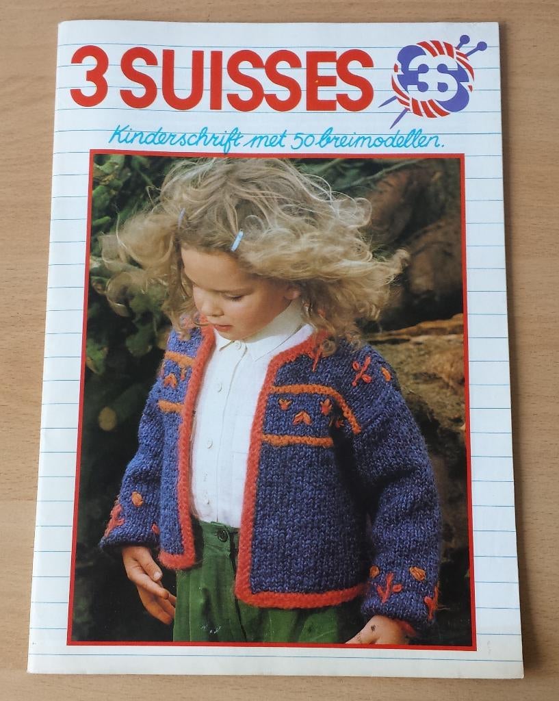 Breien - 3 Suisses - Kinderschrift 50 Breimodellen - 1981/82, Gebruikt, Ophalen of Verzenden, 3 Suisses, Breien
