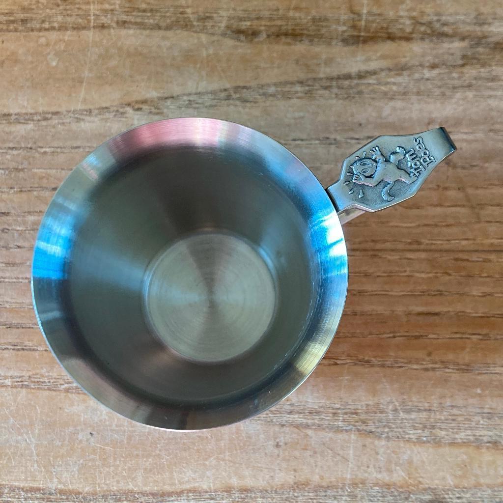 Vintage Sola GZ rvs kinderbeker Tom Poes - nieuw, Antiek en Kunst, Antiek | Bestek, Ophalen of Verzenden