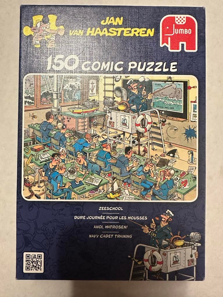 Jan van Haasteren De Zeeschool 150 stukjes compleet, Ophalen of Verzenden, Minder dan 500 stukjes, Gebruikt, Legpuzzel