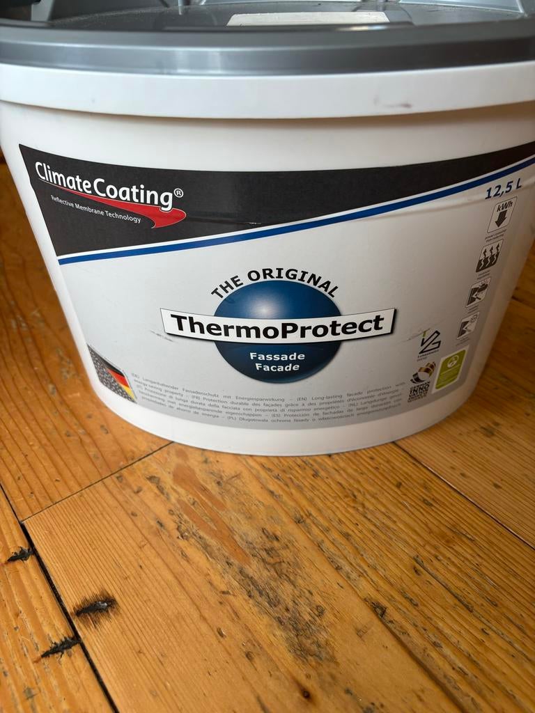 ThermoProtect isolerende gevelcoating RAL9001 12,5L, Wit, Nieuw, Ophalen of Verzenden, Verf
