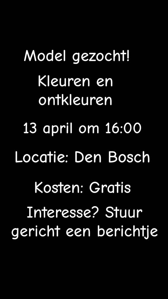 Moddellen gezocht, Tickets en Kaartjes, Kortingen en Cadeaubonnen