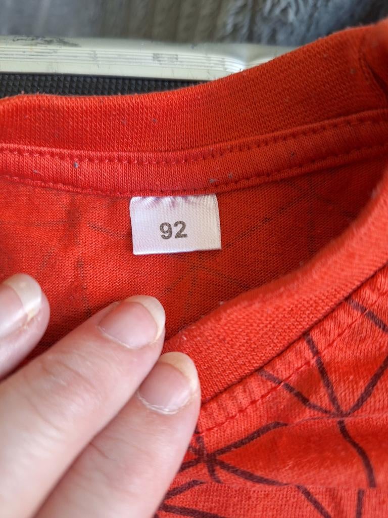 Grijs rood tshirt team maat 92, Zeeman, Onbekend, Ophalen of Verzenden, Zo goed als nieuw