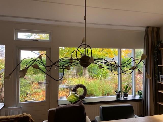 Hanglamp, Huis en Inrichting, Ophalen, Gebruikt, Glas, 50 tot 75 cm
