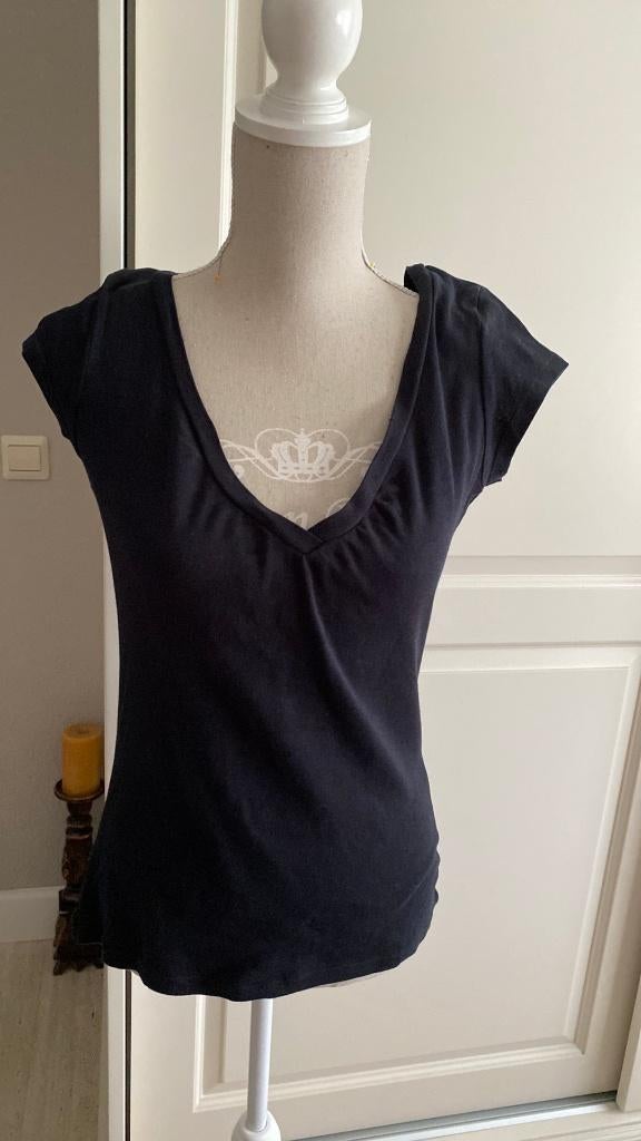 Shirt Top zwart Maat S, Zwart, Ophalen of Verzenden, Zo goed als nieuw, Korte mouw