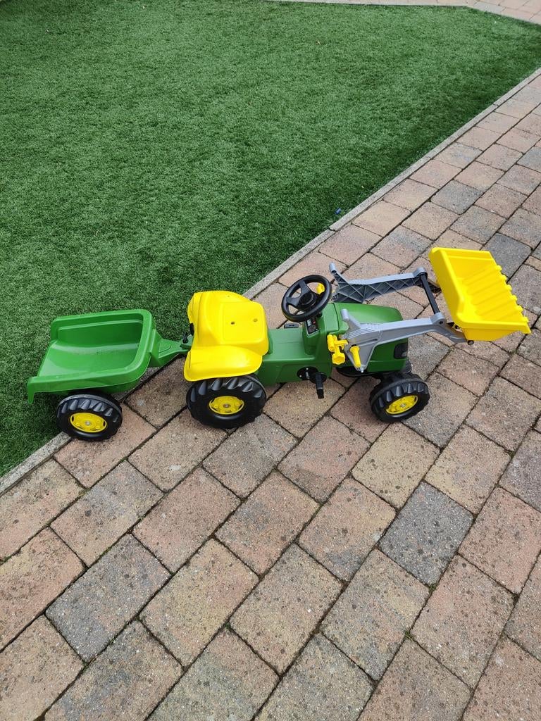 John Deere met aanhanger, Kinderen en Baby's, Speelgoed | Buiten | Skelters, Ophalen of Verzenden, Zo goed als nieuw, Overige merken