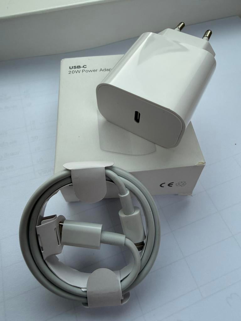 Snellader-set voor iPhone 20w  -nieuw-  iPhone lader, Ophalen of Verzenden, Nieuw, Apple iPhone