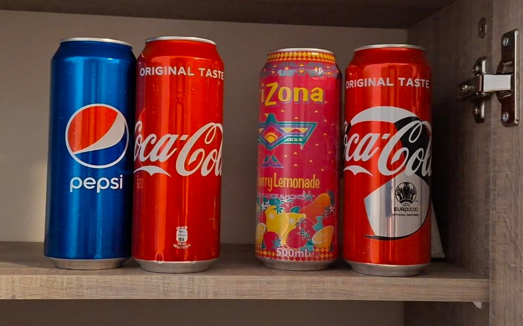 ongeopende grote cola blikken uit 2020( 3 italie), Ophalen of Verzenden