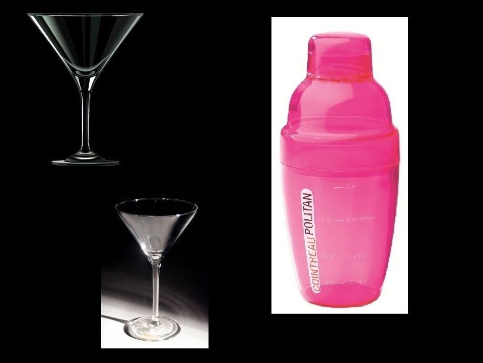 Cointreau cosmopolitan glazen en cocktail shaker, Verzamelen, Verzenden, Nieuw, Gebruiksvoorwerp