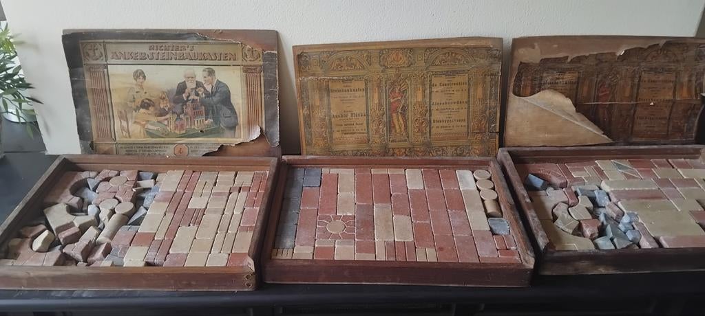 Antieke Anker Steenbouwkasten - Bouwdozen, Ophalen of Verzenden, Gebruikt, Overige merken