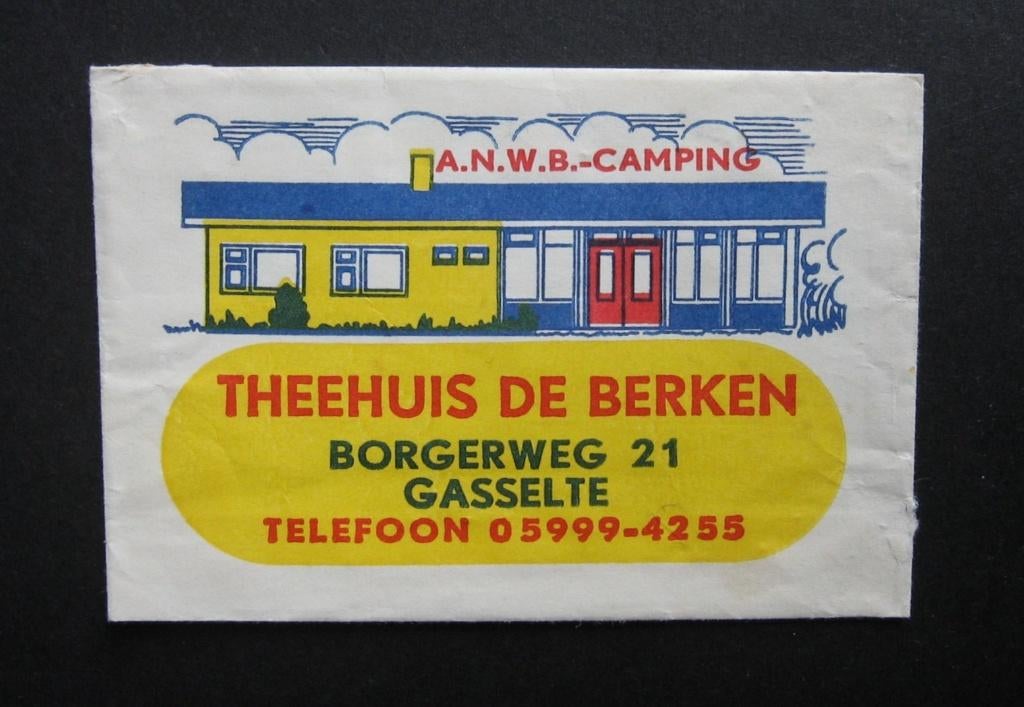 0230 Gasselte - Theehuis De Berken / ANWB Camping, Ophalen of Verzenden, Nederland
