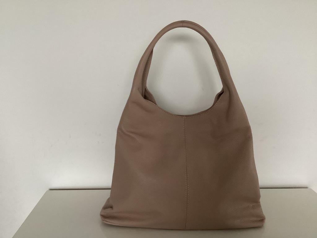 Nieuwe Leren schoudertas kleur blush, Overige merken, Nieuw, Ophalen of Verzenden, Roze