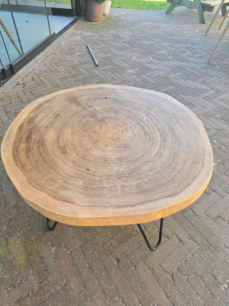 Salontafel/bijzettafel te koop, Ophalen, 50 tot 100 cm, Rond, 50 tot 100 cm