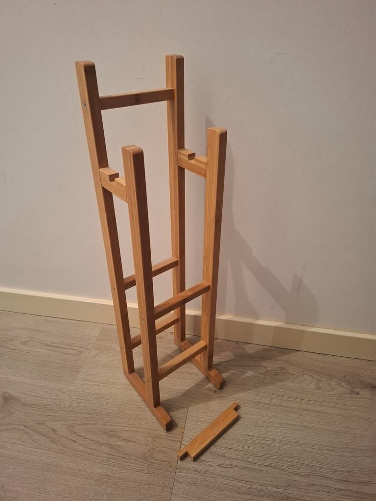 Houten toiletrolhouder - 60 cm hoog - Zo goed als nieuw, Huis en Inrichting, Badkamer | Badtextiel en Accessoires, Ophalen
