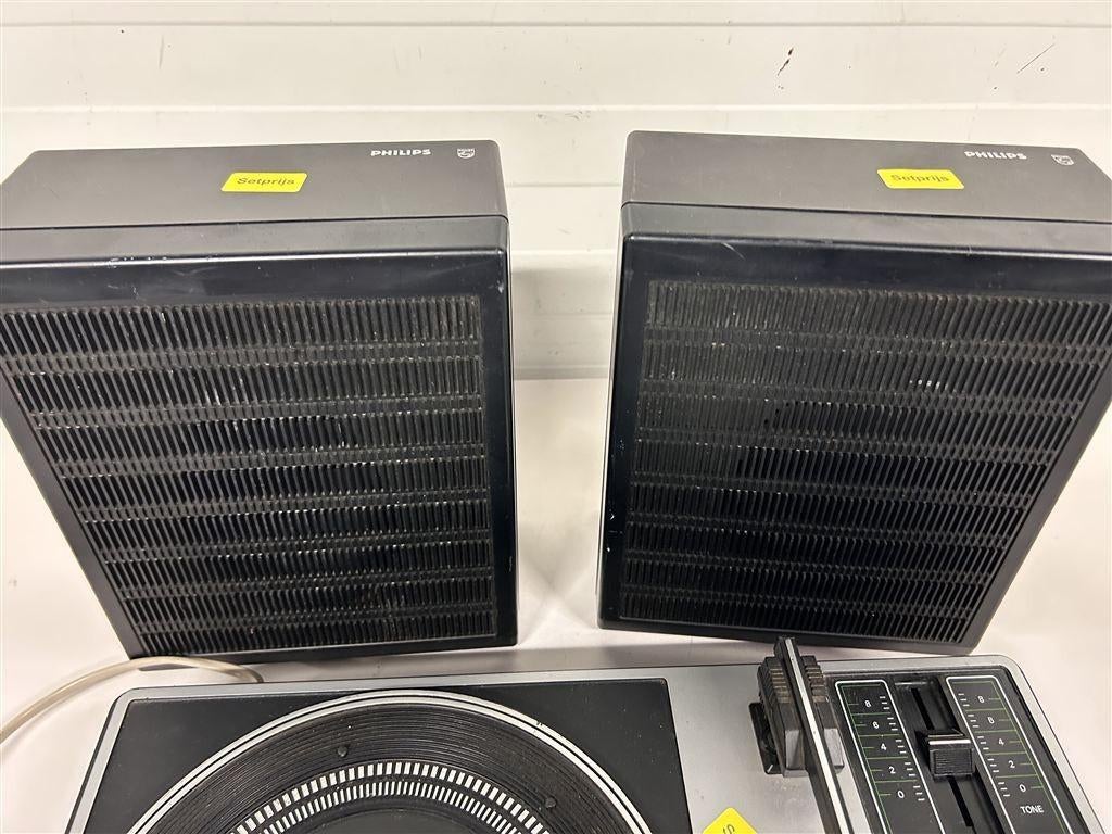 A7314. Philips platenspeler met boxen set, Ophalen of Verzenden, Gebruikt, Thorens