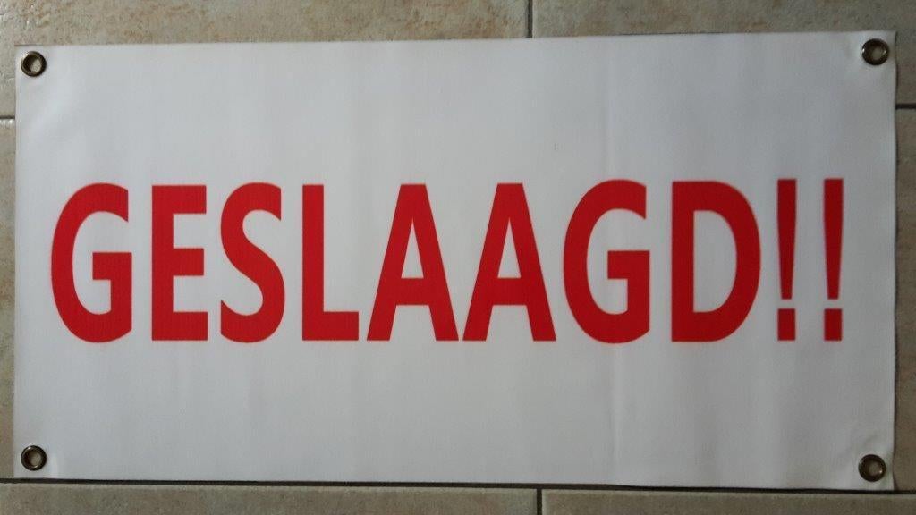 Banner geslaagd te huur, Ophalen, Zo goed als nieuw, Overige
