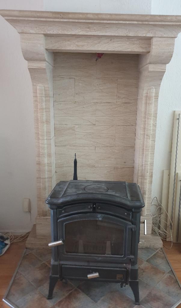 Schouw met marmerlook, Huis en Inrichting, Ophalen, Vrijstaande haard, Overige soorten