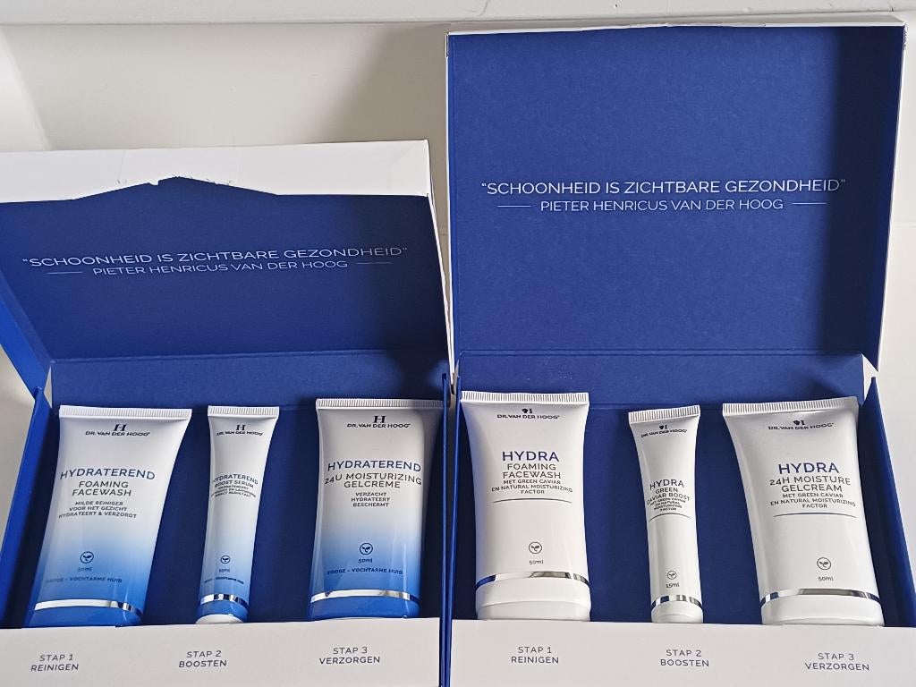 DR VAN DER HOOG DOOSJE FACEWASH.SERUM.GELCREME NIEUW, Sieraden, Tassen en Uiterlijk, Uiterlijk | Gezichtsverzorging, Ophalen of Verzenden