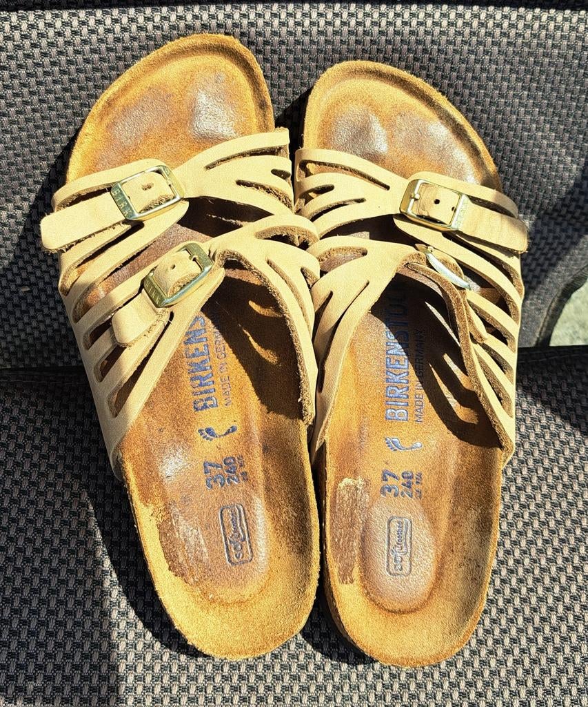 Birkenstock maat 37, met een soft footbed, Kleding | Dames, Schoenen, Ophalen of Verzenden, Zo goed als nieuw, Bruin, Sandalen of Muiltjes