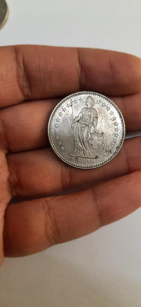 Zilveren Zwitserse 2 Franken munt 1987, Postzegels en Munten, Munten | Europa | Niet-Euromunten, Ophalen of Verzenden