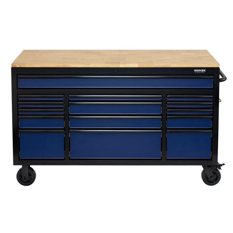 BUNKER Gereedschapswagen/Werkbank, 155cm, Blauw / Nieuw, Ophalen of Verzenden, Nieuw