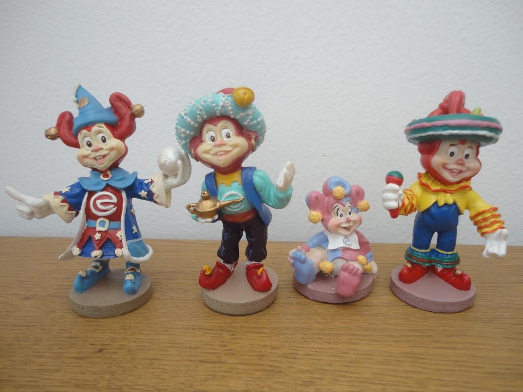 4 verschillende Efteling beeldjes Pardoes - Pardotje, Verzamelen, Efteling, Ophalen of Verzenden, Zo goed als nieuw, Beeldje of Poppetje