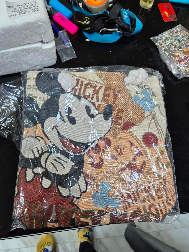 Leuke Mickey Mouse tas met touw handvatten, Ophalen of Verzenden, Zo goed als nieuw, Schoudertasje