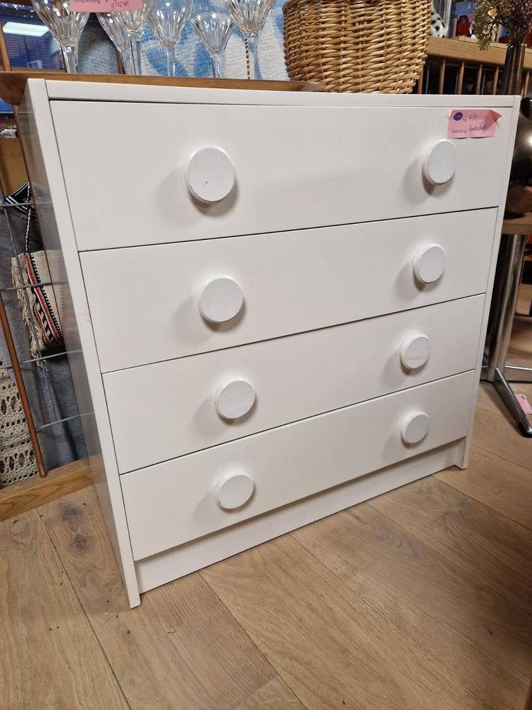 Witte ladenkast met 3 lades, Ophalen, Therebels1973@gmail.com, Gebruikt, 50 tot 100 cm