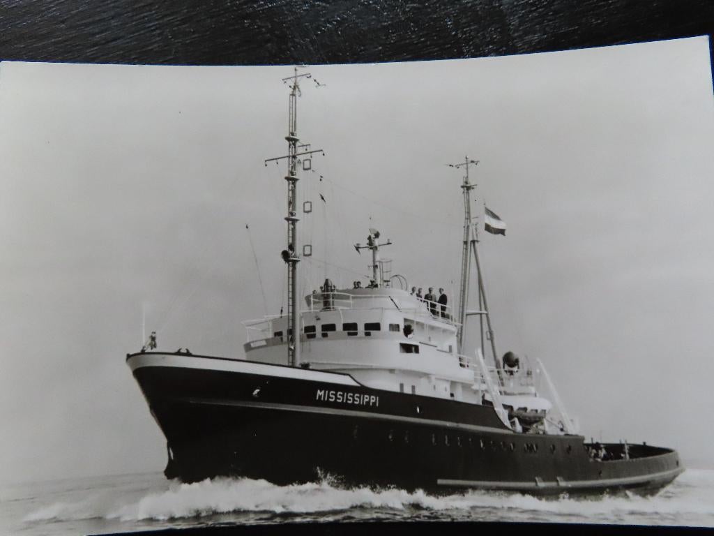 ansichtkaart sleepboot "Mississippi", Ophalen of Verzenden, Gebruikt, Motorboot, Kaart, Foto of Prent