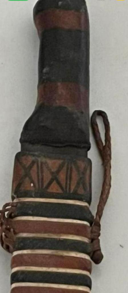 Antiek Zwaard uit Ghana - Echt Leer, 57-58 cm, Antiek en Kunst, Ophalen of Verzenden