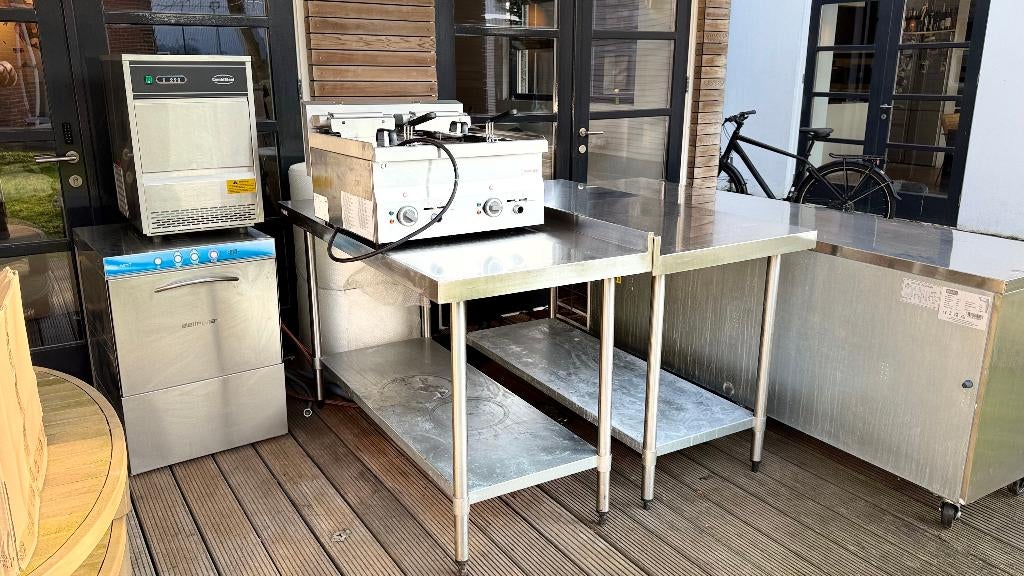 Set Professionele Horeca Keukenapparatuur -, Zakelijke goederen, Horeca | Keukenapparatuur, Ophalen, Gebruikt, Fornuis, Frituur en Grillen