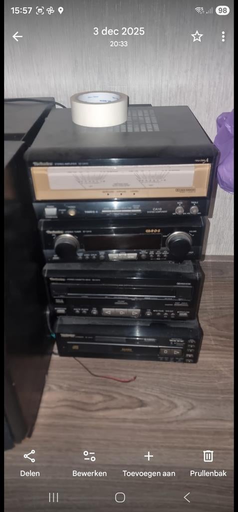 Technics stereo + 2 boxen, Ophalen, Gebruikt, Overige merken