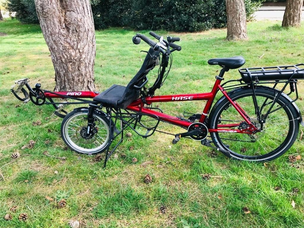 E-Hase Pino tandem met deelbare frame, Ophalen of Verzenden, Gebruikt, Minder dan 10 versnellingen, Vering