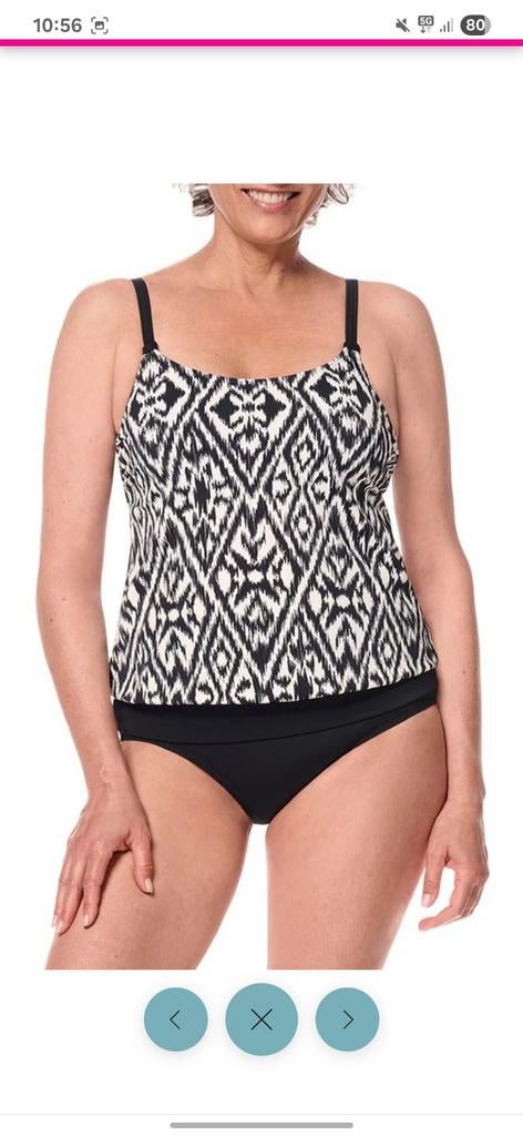 Prothese Tankini Amoena, Ophalen of Verzenden, Zo goed als nieuw, Zwart, Badpak