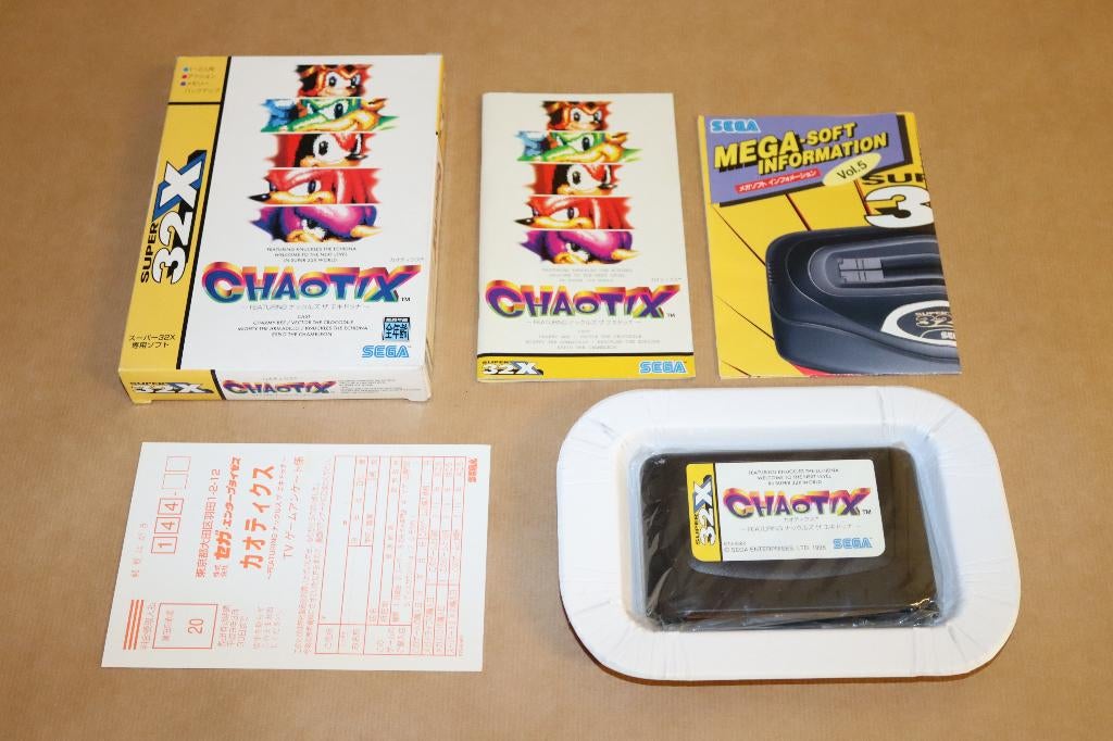 Chaotix Sega 32X mega drive ( japan ) sonic, 1 speler, Ophalen of Verzenden, Zo goed als nieuw, Vanaf 3 jaar