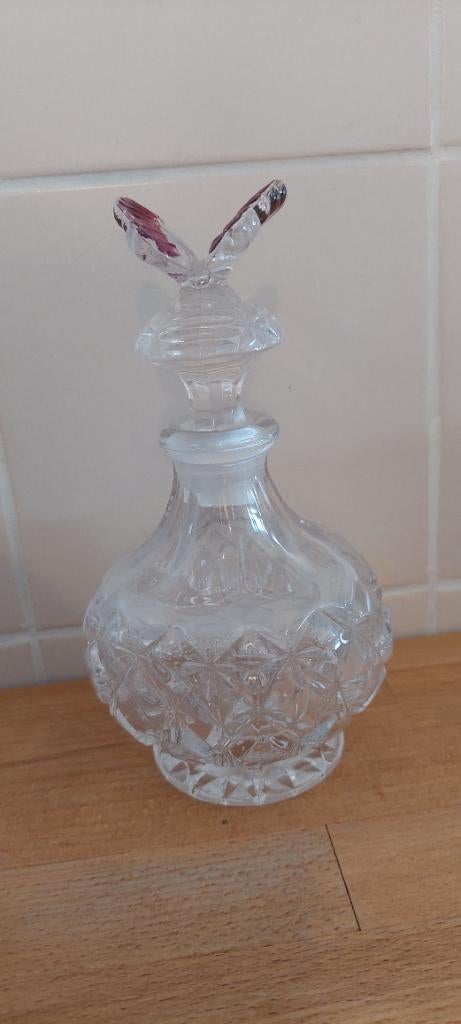 vintage parfumflesje hofbauer . Byrdez crystal collectie ., Antiek en Kunst, Ophalen of Verzenden