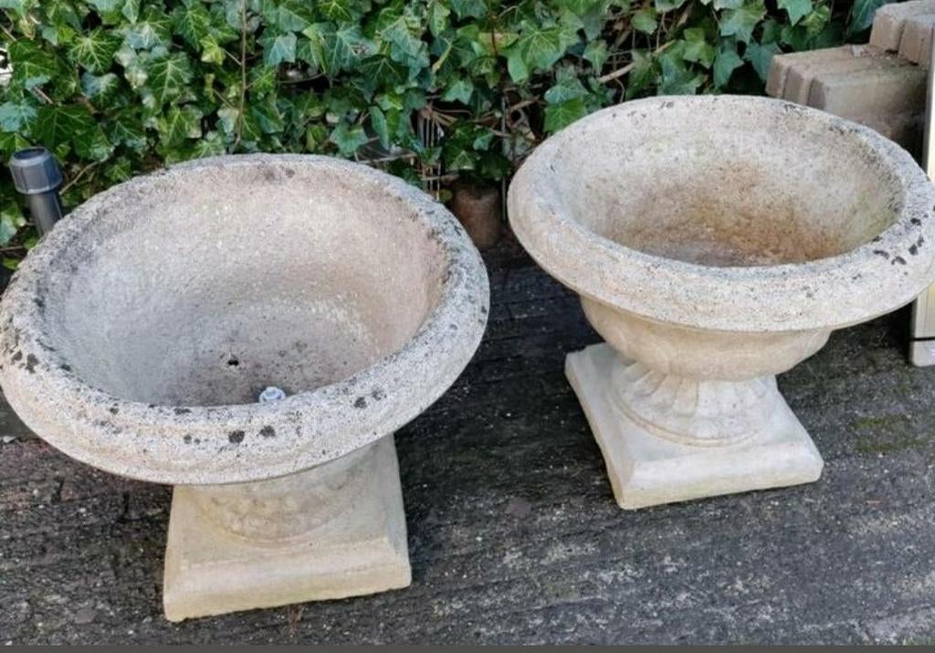 TUINVAAS,beton,Bloembak,Bloempot,Tuinornament,Engels, Ophalen, Gebruikt