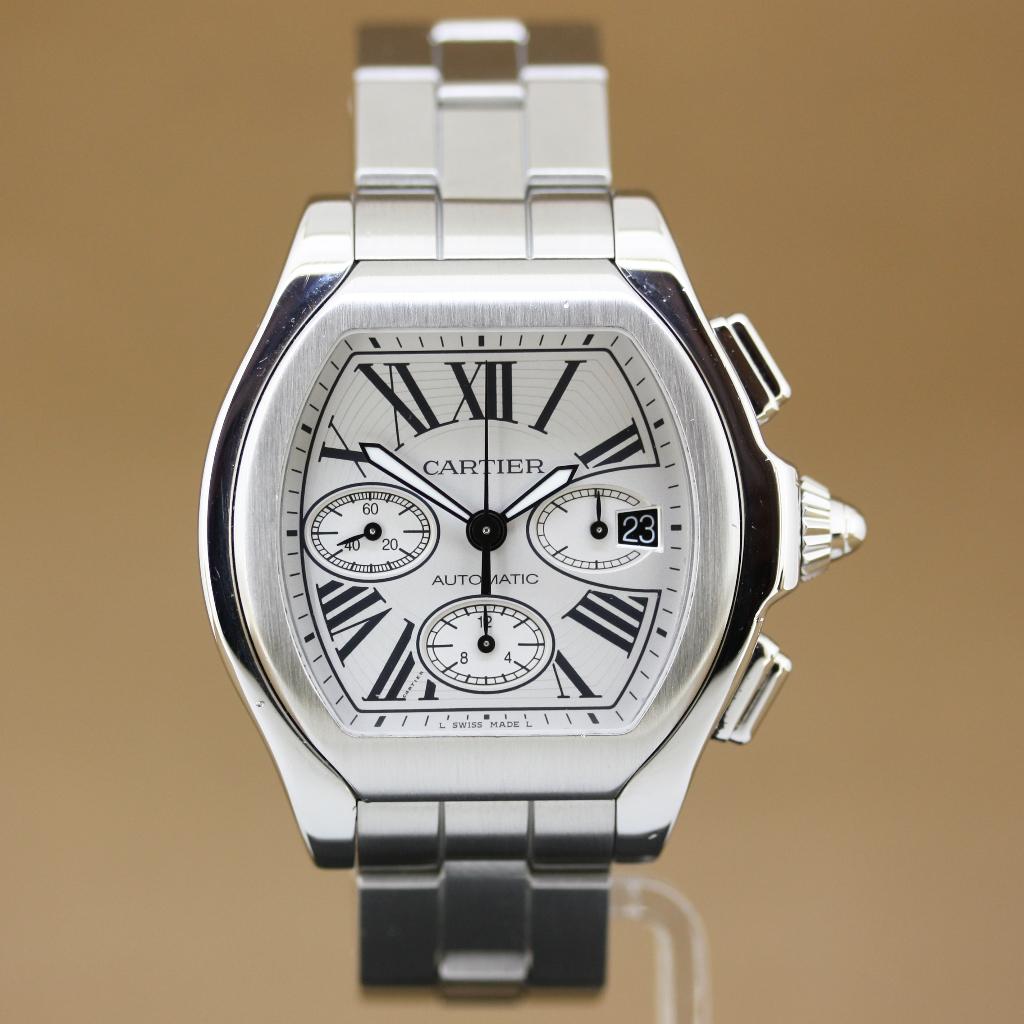 Cartier Roadster XL Chronograph Ref. 3405, Overige merken, Staal, Gebruikt, Staal