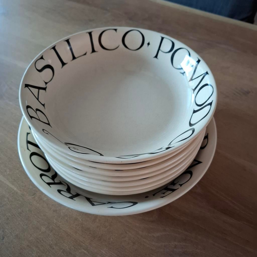 Emma Bridgewater servies; 7 pastaborden , 1 schaal, Ophalen, Gebruikt, Bord(en), Overige stijlen