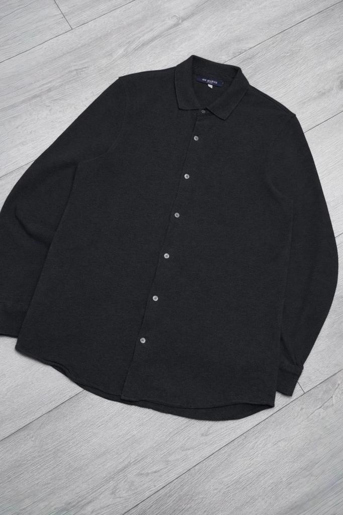 MR MARVIS Overhemd – Donkergrijs – Maat L, Ophalen of Verzenden, Zo goed als nieuw, Grijs, Halswijdte 39/40 (M)