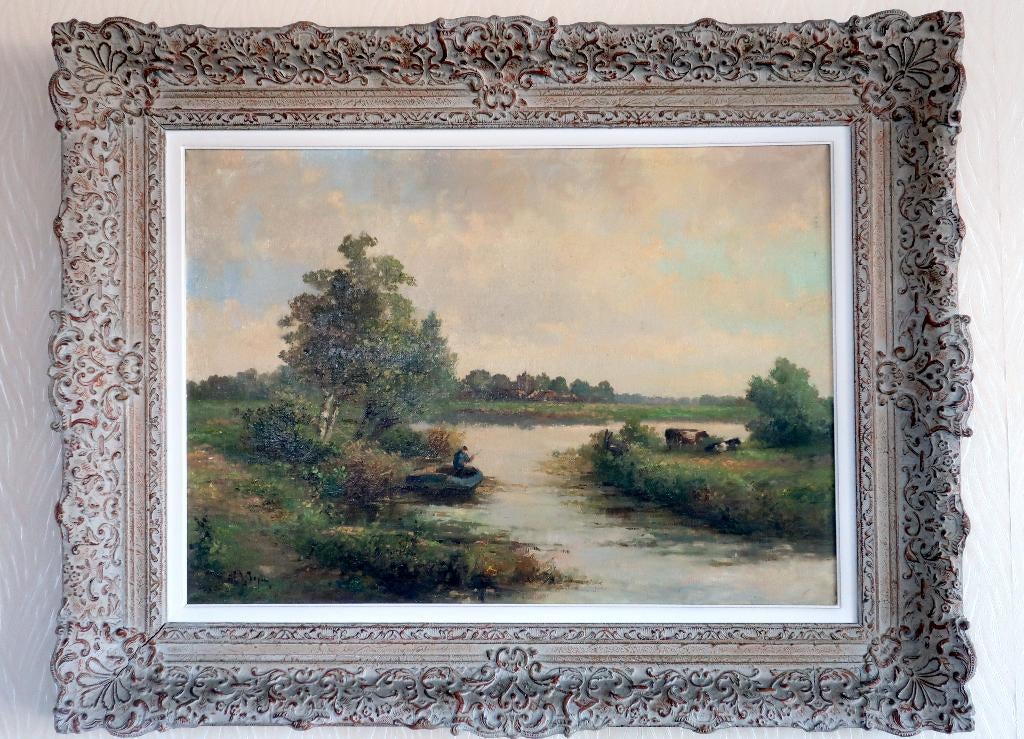 Schilderij Hollands landschap, Ophalen