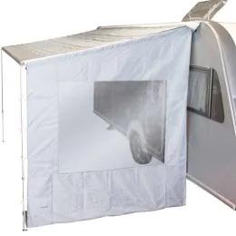 Universele zijwand voor caravanluifel, kleur grijs, Ophalen, Gebruikt