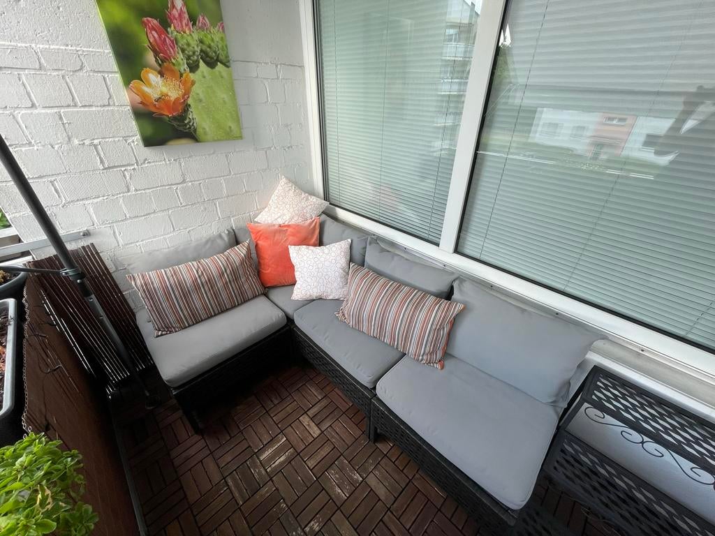 4x IKEA KUNGSHOLMEN hocker – zwartbruin – zeer goede staat, Ophalen of Verzenden, Zo goed als nieuw, Hocker, Loungeset