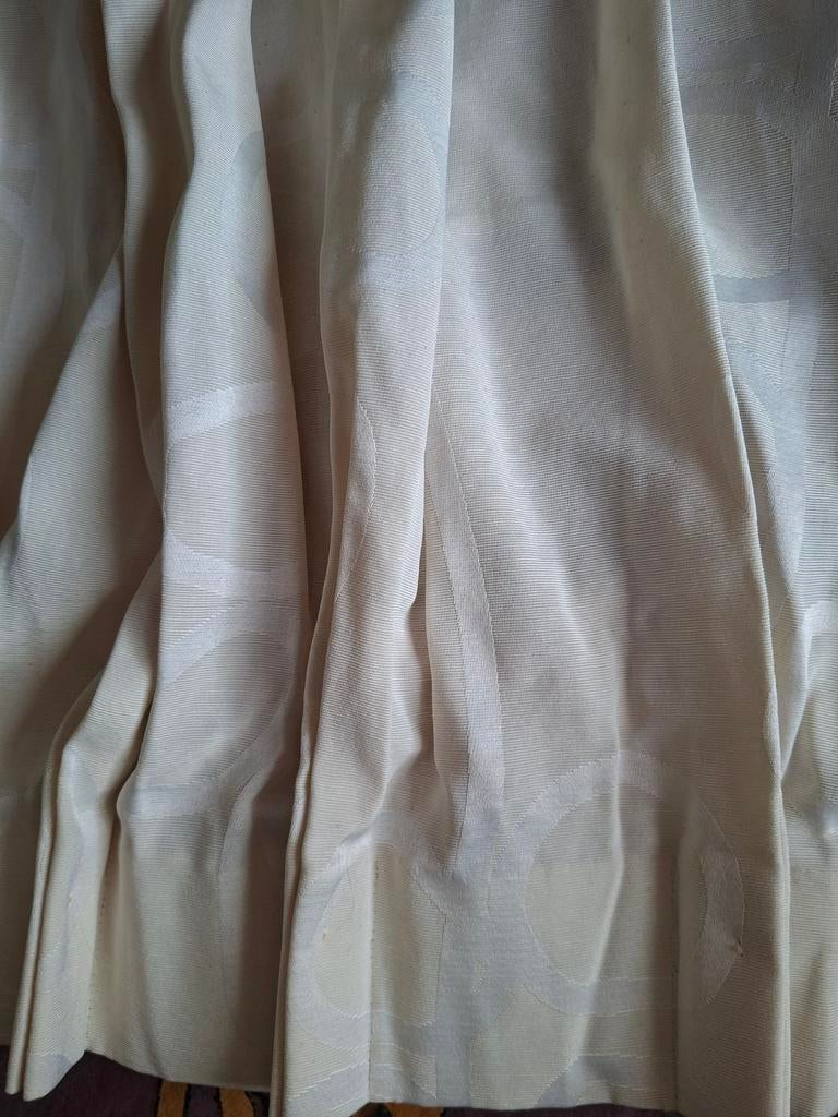 Overgordijnen creme kl. 250br/300h dub.vlinderplooi izgs, 200 cm of meer, Ophalen of Verzenden, Zo goed als nieuw, 200 cm of meer