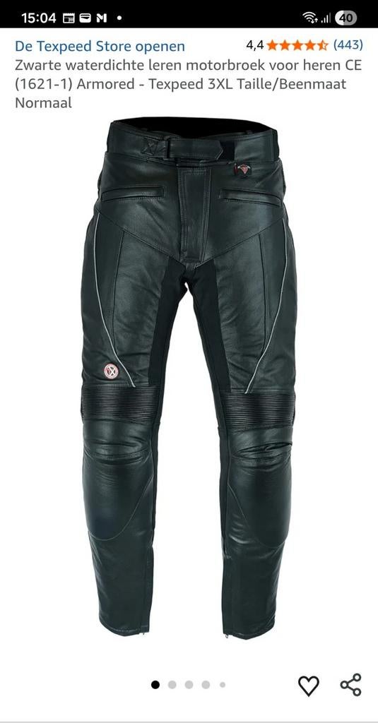 Texspeed leren motorbroek., Ophalen of Verzenden, Tweedehands, Broek | leer