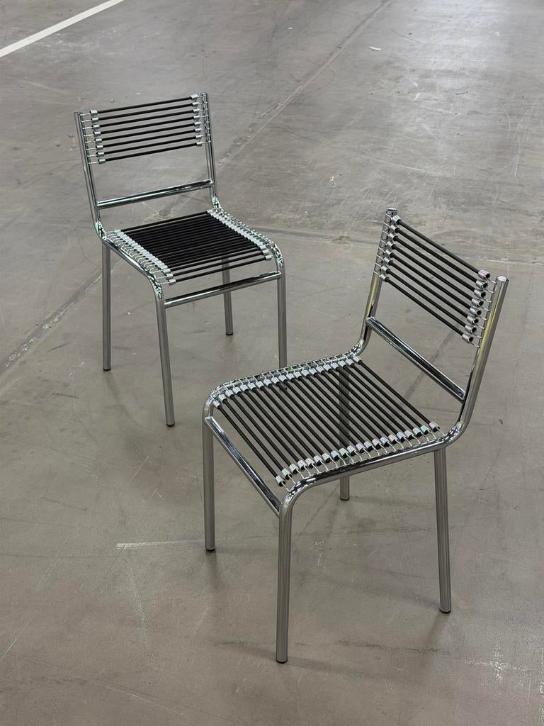 Rene Herbst Sandow Chair (2x) | Chrome | Vintage, Twee, Overige kleuren, Overige materialen, Ophalen of Verzenden